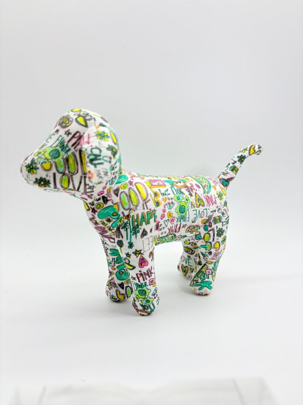 Victorias Secret Pink Graffiti Plush Dog